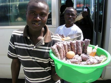 Rwanda street food. bus trip Musanze