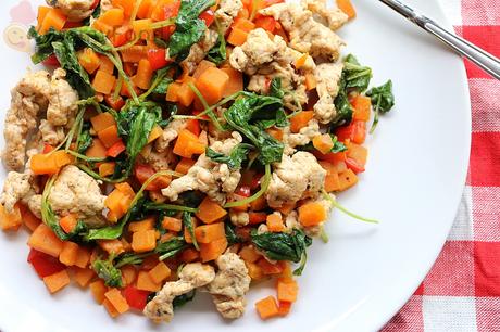 Chicken Sausage Sweet Potato Kale Hash