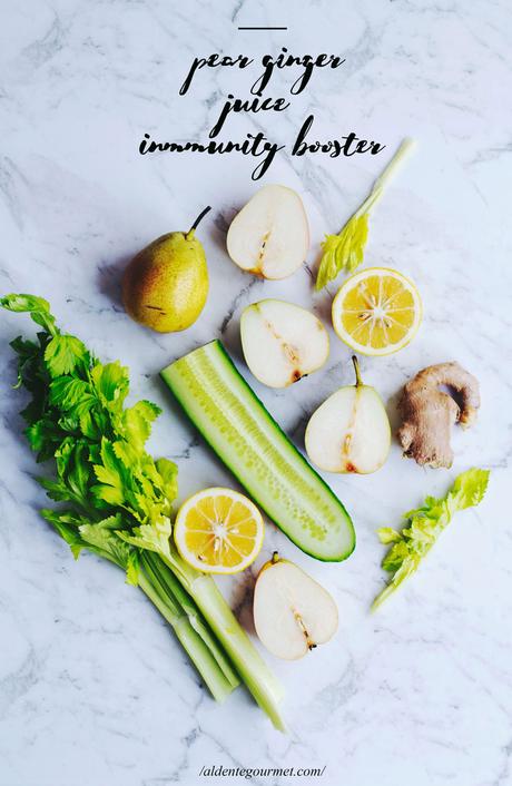 Use these 10+ Delicious Foods to Improve your Immune System + Pear Ginger Immunity  Booster Juice