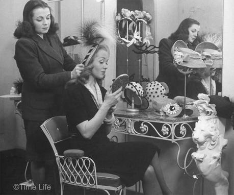 A-Post-War-Paris-Girl-1946. Barbara Laage Hat Fashions - A-Post-War-Paris-Girl-1946. Barbara Laage