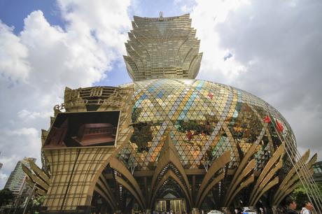 95. The Grand Lisboa in Macau, China is one of many casino hotels in the region, but no other gambling hall is nearly as flashy.