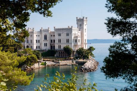 78. The spectacular Miramare Castle overhangs the Italian coast near Trieste.