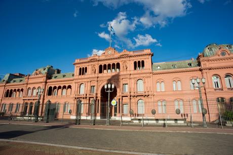 93. Argentina's top government building, the Casa Rosada, in Buenos Aires, is reportedly painted pink to soothe tensions between the country’s opposing political parties: the red of the Federales, mixed with the white of the Unitarians.