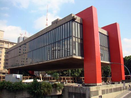 66. Supported by two bright red columns on each side, the São Paulo Museum of Art in Brazil looks almost like it's floating in mid-air. It's one of the city's coolest buildings.