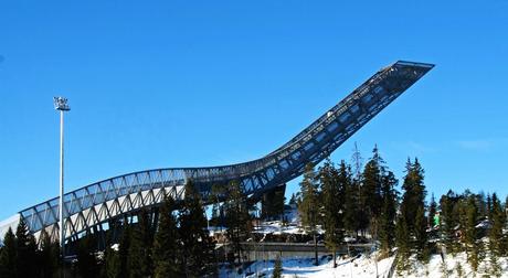 84. Holmenkollen Ski Jump in the village of Holmenkollen, just outside of Oslo, isn't just for brazen skiers to jump off — the stainless steel structure also offers spectacular city and fjord views from a platform at the top.