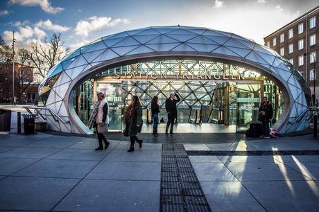 97. The Triangeln station in Malmö, Sweden, looks more like a portal into the future than a train.
