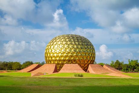 52. The Matrimandir in Pondicherry, India, is a place for quiet reflection.