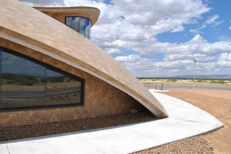 60. The saucer-like shape of Spaceport America, designed by Foster + Partners, brings a sense of space down to Earth, amid the New Mexico desert in the US.