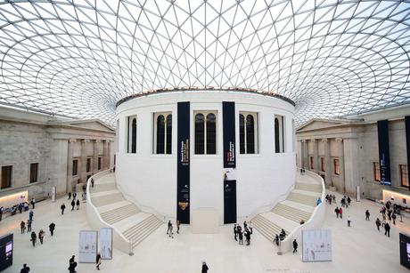 72. Watch tourists' jaws drop as they look up in the Great Court — designed by Norman Foster — at the British Museum.