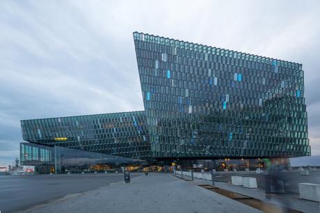 24. The €164 million (about £137 million) HARPA Concert Hall in Reykjavik, Iceland cuts through the country's harsh climate with sharp diagonal lines.