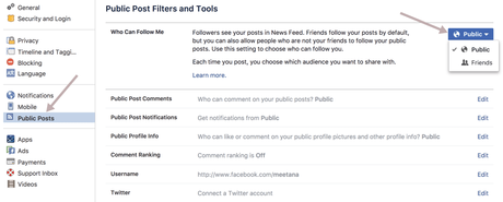 How to enable Follow on Facebook