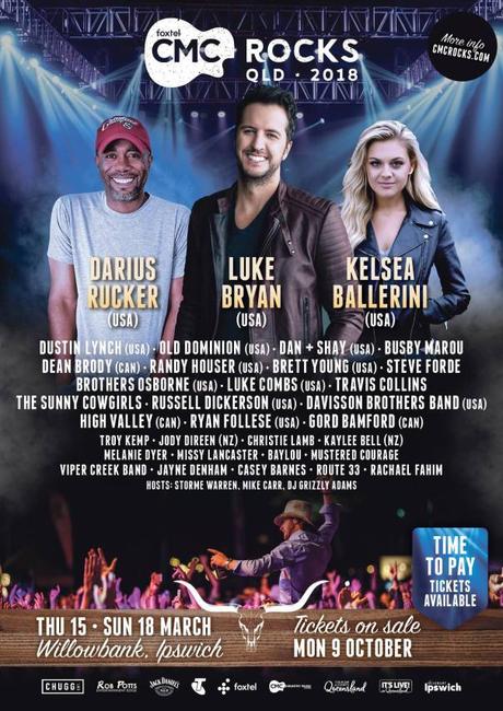 CMC Rocks QLD: Australian Country Festival Announces 2018 Lineup