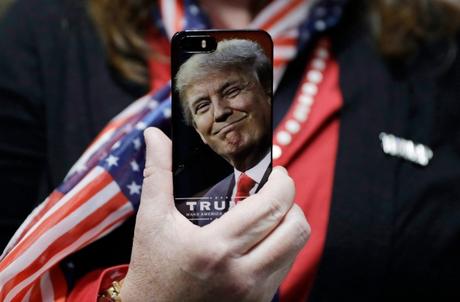 Image result for picture of trump on a cellphone