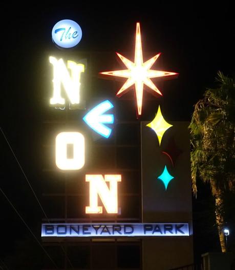 The Neon Boneyard, a museum of old Las Vegas neon signs. Details at une femme d'un certain age.