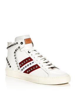 Leaves Falling, Studs Rising:  Bally Hedern Studded High-Top Sneakers