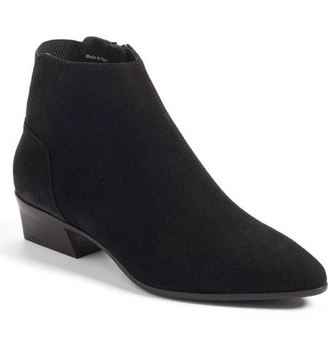 Aquatalia weather-resistant ankle boots in black. Details at une femme d'un certain age.
