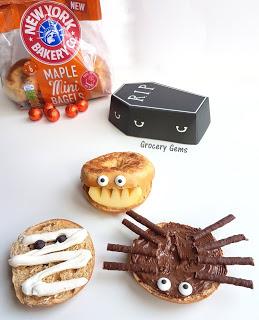 New York Bakery Co Maple Mini Bagels & Easy Halloween Bagel Ideas!