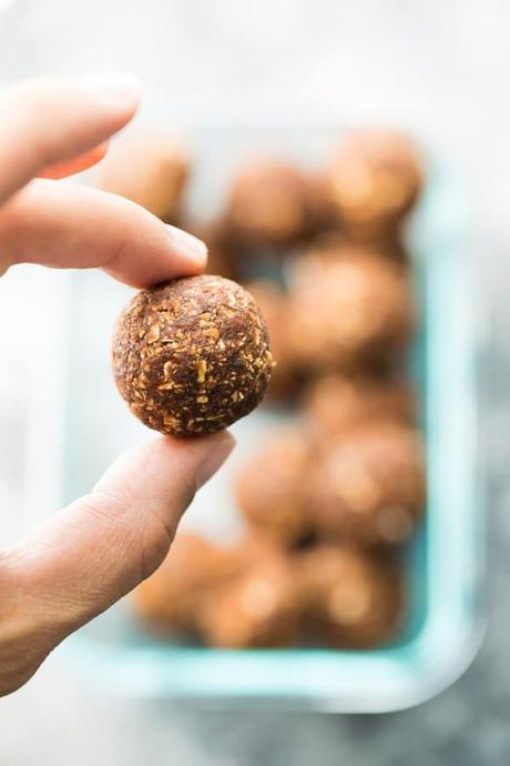 These nut free energy bites can also be made seed-free and coconut-free, perfect for those with allergies, as well as teachers and kids from nut-free schools. Find a great chocolate energy bite base recipe, a chocolate coconut energy bite recipe, and a pumpkin energy bite recipe.
