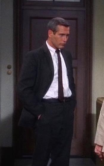 Torn Curtain: Paul Newman’s Charcoal Brown Flannel Suit Torn Curtain: Paul Newman’s Charcoal Brown Flannel Suit
