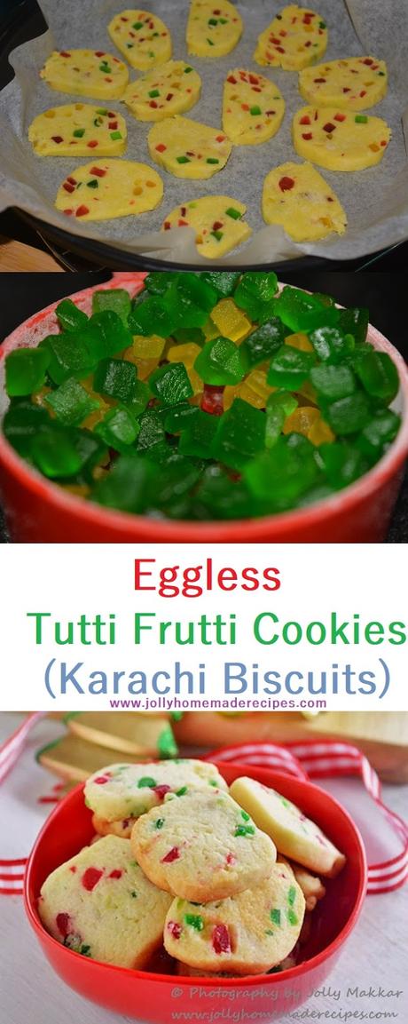 Eggless Tutti Frutti Cookies | Karachi Biscuits Recipe | Fruit Cookies