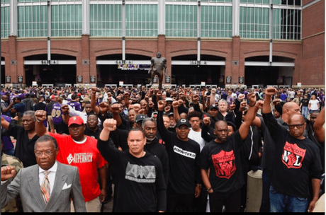 Pastor Jamal Bryant Leads An Army Of Black Men To Take A Knee