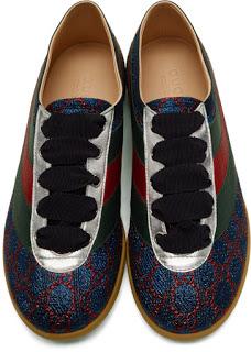 Conflict Resolution:  Gucci Blue Effacer GG Sneakers