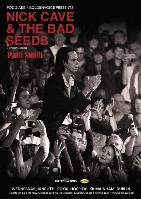 Nick Cave & The Bad Seeds + Patti Smith: show in Dublin, Ireland