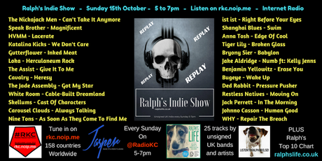 Ralph's Indie Show Replay - as played on Radio KC - 15.10.17