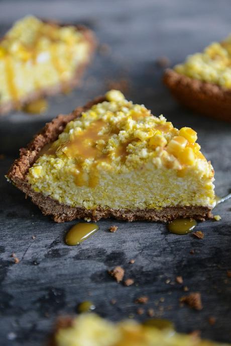 Frozen Corn Tart with Chocolate Crust (Vegan & Gluten Free)