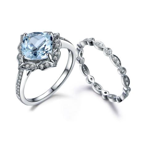 An Original and Beautiful Option - Aquamarine Rings