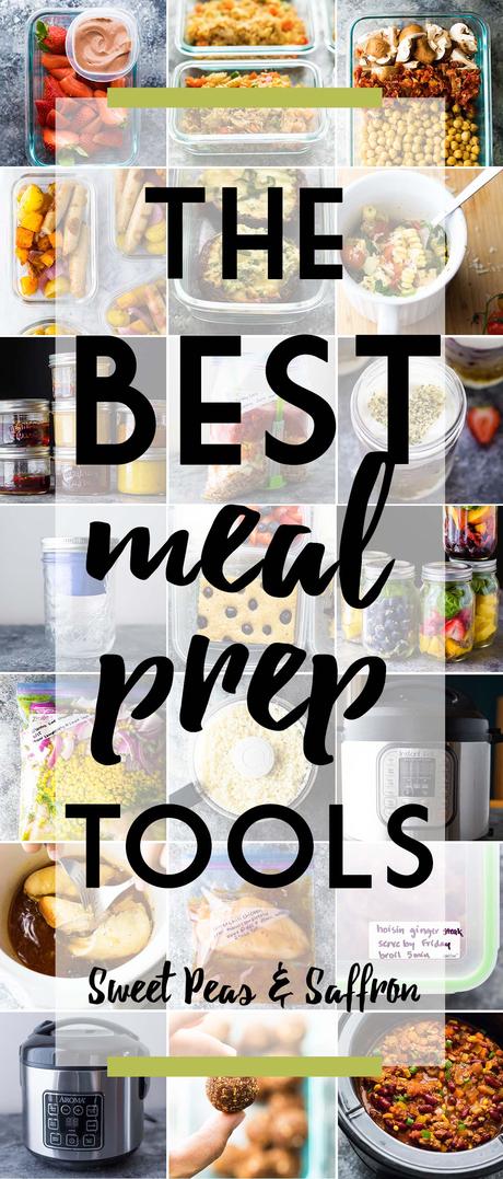 The BEST meal prep containers, equipment and tools that will help you prep healthy, portable lunches, freezer-friendly dinners, and an organized fridge.