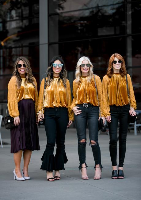 Chic at Every Age // Marigold Velvet Top