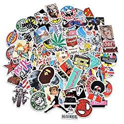 Image: Breezypals 100 Pcs Waterproof Vinyl Stickers for Laptop, Car, Skateboard, Luggage