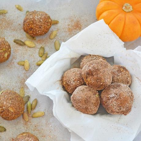 Healthy, No-Bake Pumpkin Spice Doughnuts (gluten free, vegan)