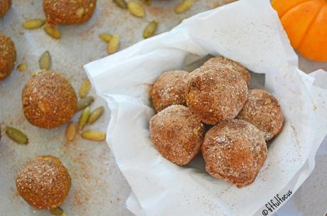 Healthy, No-Bake Pumpkin Spice Doughnuts (gluten free, vegan)