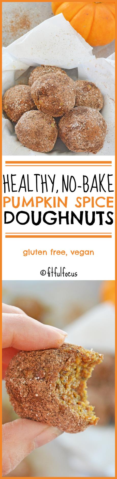 Healthy, No-Bake Pumpkin Spice Doughnuts (gluten free, vegan)