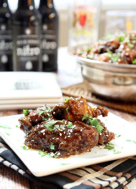 Sweet, Spicy and Sticky Chicken Wings in Slow Cooker