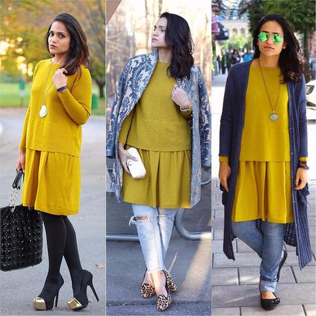 05_ Three Ways To Style a Mustard Dress Tanvii.com