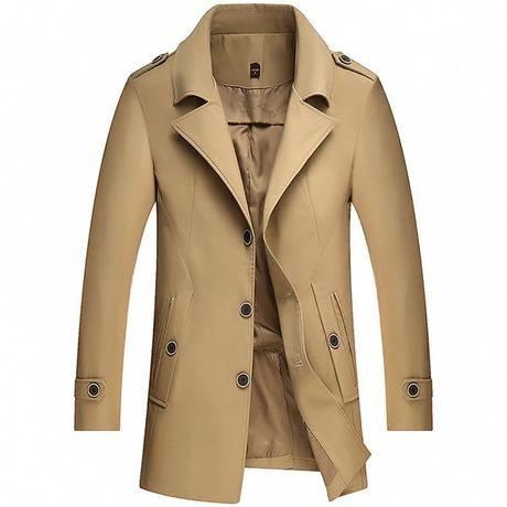 khaki trench coat