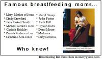 Image: Breastfeeding Biz Cards from mommyguide.com