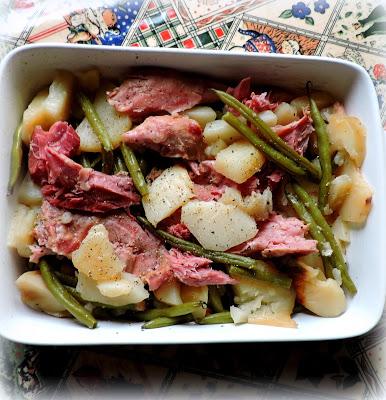 Crock Pot Ham, Beans and Potatoes
