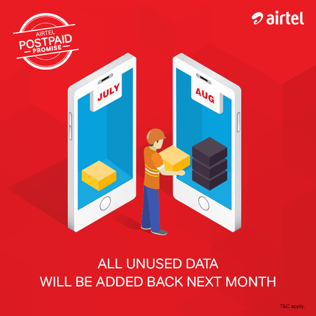 Airtel Offers Data Roll Back Services to Postpaid Customer