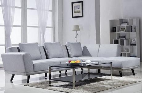Small Spaces Configurable Sectional Sofa - Mid Century Modern Linen