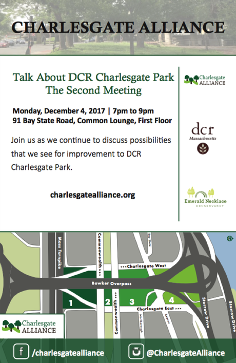 Charlesgate Alliance: Talk about DCR Charlesgate Park | Dec. 4, 2017