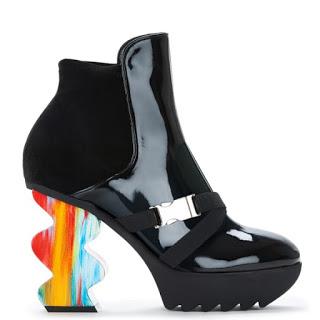 Shoe of the Day | iRi Shoes Black Bootie with Multi Color Heels