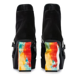 Shoe of the Day | iRi Shoes Black Bootie with Multi Color Heels