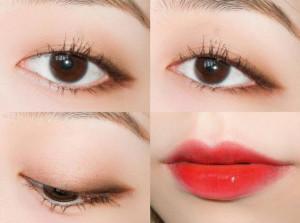 lipstick and eyeshadow