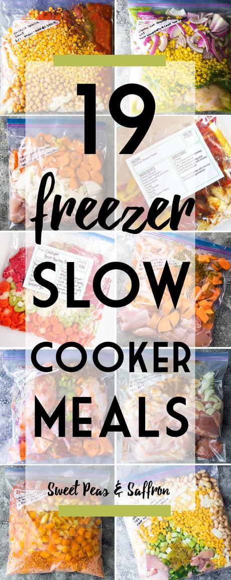 Easy and healthy freezer slow cooker recipes that are perfect for busy weeknight dinners! 