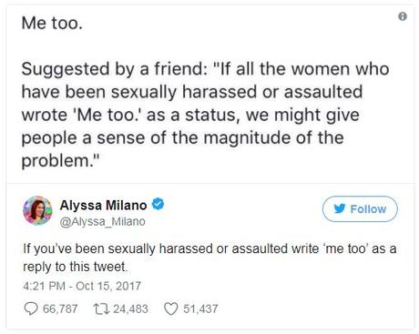 ... the tweet that sparked the me too campaign alyssa milano via twitter