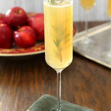 Apple Cider Bellini with Rosemary